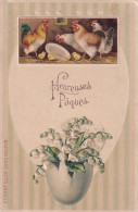 Delcampe - MUGUET       HEUREUSES PAQUES     CARTE  GAUFREE - Blumen