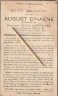Delcampe - Menen, Meenen, 1938, August D'haene, Lefebvre - Images Religieuses