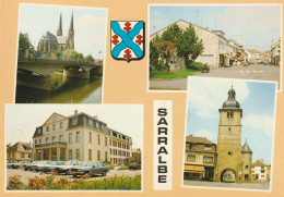Delcampe - 57. SARRALBE . CPSM.  MULTIVUES. DIFFERENTS ASPECTS DE LA VILLE ET BLASON. . ANNEE 1988 - Sarralbe