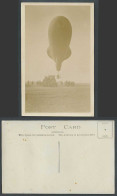 Delcampe - WW1 BALLOON, Military Aircraft Airship Zeppelin Soldiers Old Real Photo Postcard - Altri & Non Classificati