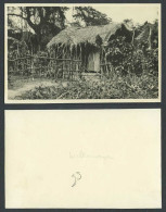 Delcampe - Ceylon Old Real Photo Card Wellawaya, Native House Hut, Monaragala District, Uva - Sri Lanka (Ceylon)