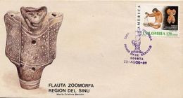 Delcampe - Lote 1797F, Colombia, 1989, SPD-FDC, America Upae, Indigenous Gold Craft, Sinu - Colombie