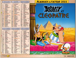 Delcampe - Calendrier Almanach Oberthur La Poste PTT 2021 Astérix Et Cléopatre. Astérix Et Le Chaudron - Grand Format : 2001-...