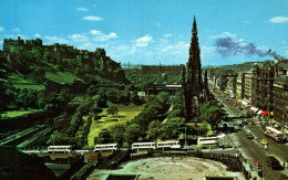 Delcampe - (RECTO / VERSO) EDINBURGH EN 1969 - PRINCES STREET AND THE SCOTT MONUMENT - BEAU TIMBRE - FORMAT CPA - Midlothian/ Edinburgh