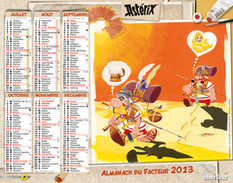 Delcampe - Calendrier Almanach La Poste PTT 2013 Astérix - Grand Format : 2001-...