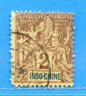 Delcampe - Réf AR-0179 - INDOCHINE N° 4 Ø Oblitéré Dos Visible Used Ø - Usados
