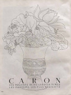 Delcampe - Publicité Papier  PARFUM CARON Année 1931 FEA - Werbung
