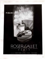 Delcampe - Publicité Papier  PARFUM FEUX-FOLLETS ROGER & GALLET Année 1931 FEA - Werbung