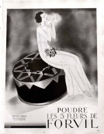 Delcampe - Publicité Papier  PARFUM FLEURS FORVIL Année 1931 FEA - Werbung