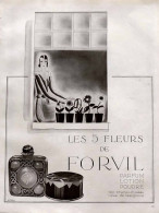 Delcampe - Publicité Papier  PARFUM FLEURS FORVIL Année 1931 FEA - Werbung