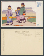 Delcampe - China Old Postcard Joyce Barton Big Sister Take Little Sisters To Mission School - China