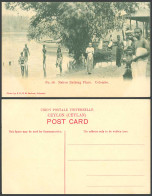 Delcampe - Ceylon Old Postcard Native Bathing Place Colombo, Bathers Women Men Boy Children - Sri Lanka (Ceylon)