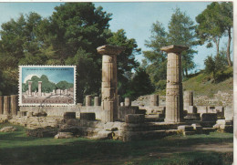 Delcampe - Grèce Carte Maximum Olympie - Maximumkarten (MC)