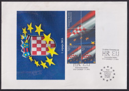 Delcampe - -+Croatia, 2013-07-01, Croatia Member Of The EU, Stamps With Labels, FDC IIIb - Croatia