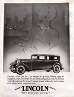 Delcampe - Publicité Papier  VOITURE LINCOLN Année 1931 FEA - Werbung