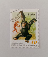 Delcampe - Sellos Cuba 1998, Evolución Del Chimpancé. Edifil 4259 - Oblitérés