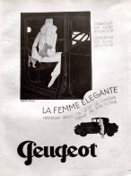 Delcampe - Publicité Papier  VOITURE PEUGEOT Année 1931 FEA - Werbung