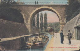 Delcampe - MEAUX ,ECLUSE DU CANAL DE CHALIFERT ,PENICHE JOLI PLAN COULEUR REF 95709 - Hausboote