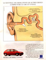 Delcampe - Publicité Papier  VOITURE PEUGEOT 306 CN 22 1993 - Werbung