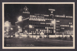 Delcampe - Vintage Postcard DENMARK Copenhagen Vesterbrogade At Night - Dänemark