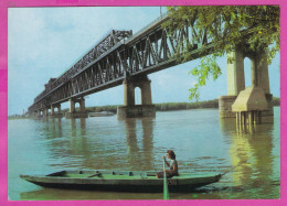Delcampe - 325217 / Bulgaria > Bridges - Danube Bridge " Friendship Bridge" - Romania Boat Woman PC Photoizdat ” Акл-2029 - Ponti