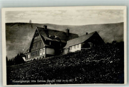 Delcampe - Alte Schlesische Baude 1929 Foto AK Riesengebirge Gasthaus - 38247222 - Polen