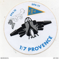 Delcampe - Autocollant Armée Française Escadron Chasse SPA 15 1/7 Provence - Aviation