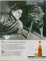 Delcampe - Publicité Papier  WHISKY LONG JOHN MARCO DE GUELTZL Année 1987 EV-W - Werbung