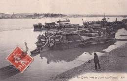 Delcampe - BORDEAUX - Les Quais Vers Pont Métalliques - Péniches - Bordeaux