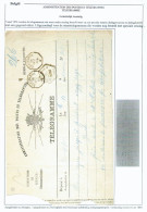 Delcampe - Télégramme Déposé à Jemappes Avec Cachets Ferroviaire Et Télégraphique (x2) (combi Rare) De ZWEVEGHEM 16 OCT. 84 *- 2482 - Telegramme