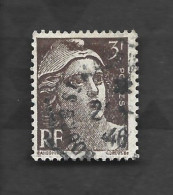 Delcampe - Timbre Oblitéré - Type Marianne De Gandon D'une Valeur De 3 Francs - Yvert Et Tellier N° 715 - 1945 - 1945-54 Marianne Of Gandon