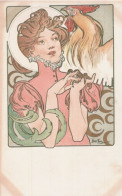 Delcampe - ALPHONSE MUCHA / FEMME AU COQ / COCORICO - Mucha, Alphonse