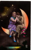 Delcampe - Verliefd Koppel -- Op De Maan - Couples