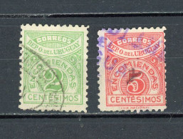 Delcampe - URUGUAY - POUR COLIS POSTAUX - N° Yvert 24+26 Obli. - Uruguay