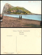 Delcampe - Gibraltar Old Colour Postcard Rock From The N.W. North West, Men, Boats Panorama - Gibraltar