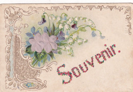 Delcampe - MUGUET       SOUVENIR   CARTE GAUFREE - Blumen