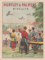 Delcampe - Chromo Publicitaire "Huntley & Palmers" Aviation N° 10 La Lutte Suprême Avion Plane Flugzeug Vliegtuig - Autres & Non Classés