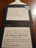 Delcampe - Francois Metens.Couvin 1929. - Décès
