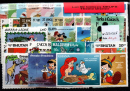 Delcampe - Lot 50 Timbres Thematique " Disney " NEUFS  (2290326)" - Disney