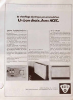Delcampe - Publicité Papier  CHAUFFAGE ACEC Année 1976 GFP - Werbung