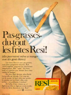 Delcampe - Publicité Papier  FRITES RESI Février 1970 BSO - Werbung