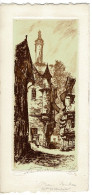 Delcampe - Ref. 45 - Dessin :  Chateau De Montrésor ? Avec Numéro 149/200 , Lieu Inconnu ? - France . - Tekeningen