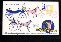 Delcampe - BUVARD LA VACHE GROSJEAN FROMAGE - Alimentos