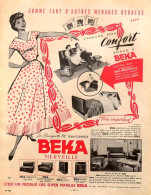 Delcampe - Publicité Papier  MATELAS BEKA Juin 1957 BSO - Werbung