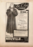 Delcampe - Publicité Papier  MODE NEUVILLE BOUSSU-LEZ-WALCOURT Décembre 1954 BSO - Werbung