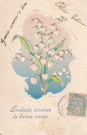 Delcampe - MUGUET       CARTE  GAUFREE  DANS UN JOLI MEDAILLON - Blumen