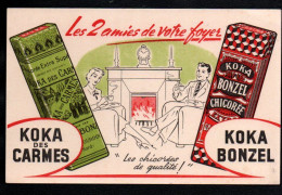 Delcampe - BUVARD KOKA DES CARMES ET KOKA BONZEL - CHICOREES - Kaffee & Tee