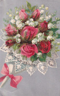 Delcampe - MUGUET         BONNE  ANNEE   Carte  Gaufree - Blumen