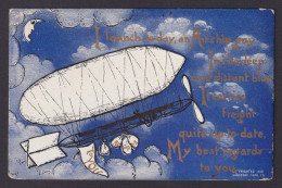 Delcampe - UNITED STATES 1913, Postcard, Air Ship Zeppelin - Dirigibili