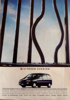Delcampe - Publicité Papier  VOITURE CITROEN EVASION  Année 1996 MAG - Werbung